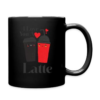 I Love You A Latte Couples Romance - Mug uni - noir - Droite