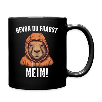 Capybara Wasserschwein Capybaras - Tasse einfarbig - Schwarz - Rechts
