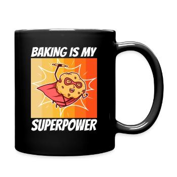 Baking is my Superpower, Biscuit - Full Colour Mug - black - Right