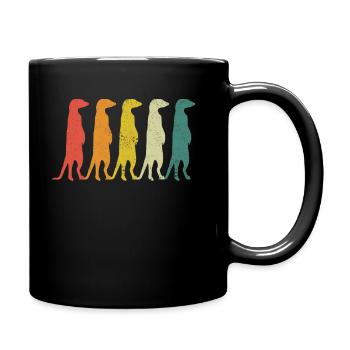 Meerkat Scratching Animal - Full Colour Mug - black - Right