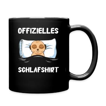 Erdmännchen Scharrtier Tier - Tasse einfarbig - Schwarz - Rechts