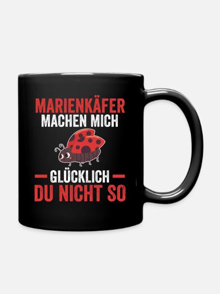 Marienkäfer - Tasse einfarbig - Schwarz