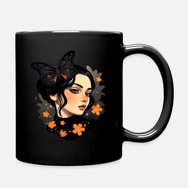 Aesthetic Girl: Gothic Wave Design avec - Mug uni - noir