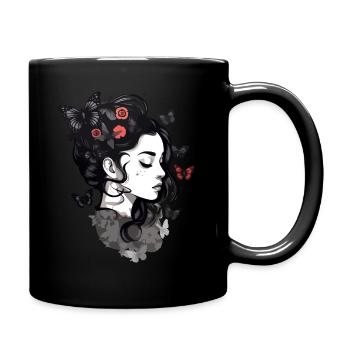 Gothic Girls and Butterflies: Aesthetic - Full Colour Mug - black - Right