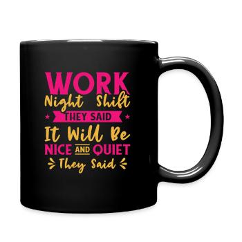 Night Shift Worker Graveyard Duty - Full Colour Mug - black - Right