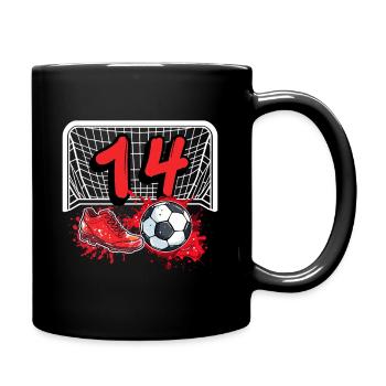 14th Birthday Football - Full Colour Mug - black - Right