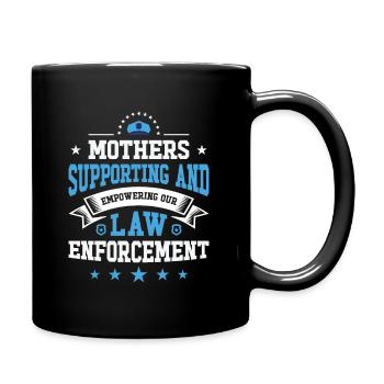 Police Mothers Day Cop Officer Law Enforcement - Full Colour Mug - black - Right