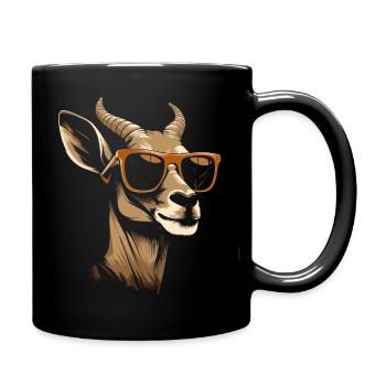 Bridgewalker Impala aus dem Seitkopfwinkel mit - Tasse einfarbig - Schwarz - Rechts