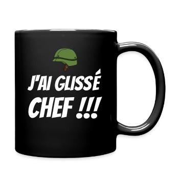 J'ai glissé chef Répliques films cultes français - Mug uni - noir - Droite