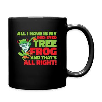 Rotäugiger Laubfrosch Niedliches - Tasse einfarbig - Schwarz - Rechts