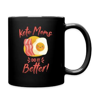Keto Mom Ernährungsberaterin Ketogenes Essen - Tasse einfarbig - Schwarz - Rechts