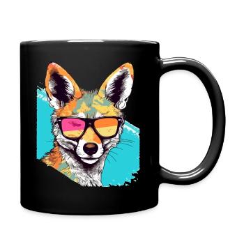 Jacky der Schakal - Tasse einfarbig - Schwarz - Rechts