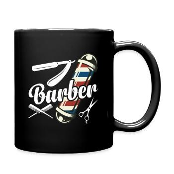 Barber Barbier Friseur Haarmeister Haarschnitt - Tasse einfarbig - Schwarz - Rechts