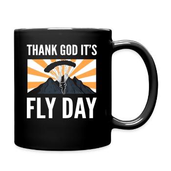 Paraglider Fallschirm Paragliding Pilot - Full Colour Mug - black - Right
