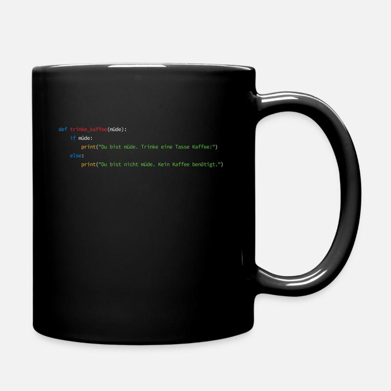 Programmierer Informatiker Nerd Softwareingenieur - Tasse einfarbig - Schwarz