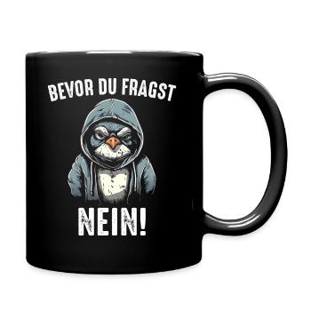 Pinguin Zwergpinguine Kaiserpinguin - Tasse einfarbig - Schwarz - Rechts
