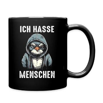 Pinguin Zwergpinguine Kaiserpinguin - Tasse einfarbig - Schwarz - Rechts