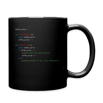 Programmierer Informatiker Nerd Softwareingenieur - Tasse einfarbig - Schwarz - Rechts
