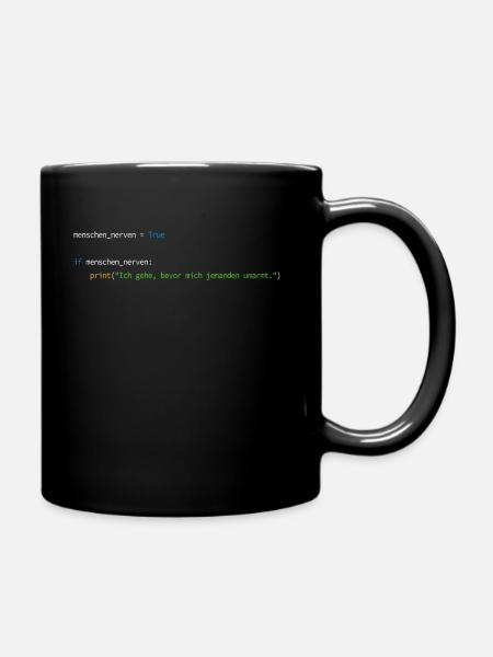 Programmierer Informatiker Nerd Softwareingenieur - Tasse einfarbig - Schwarz