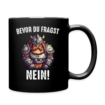 Deus Vult Kreuzritter Tempelritter Mittelalter - Tasse einfarbig - Schwarz - Rechts