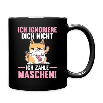Häkeln Nähen Stricken - Tasse einfarbig - Schwarz - Rechts