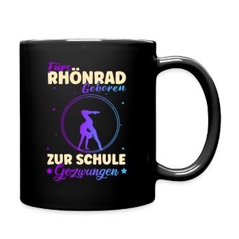Turnen Rhönrad Gymnsatik Turntrainer Sportverein T - Tasse einfarbig - Schwarz - Rechts