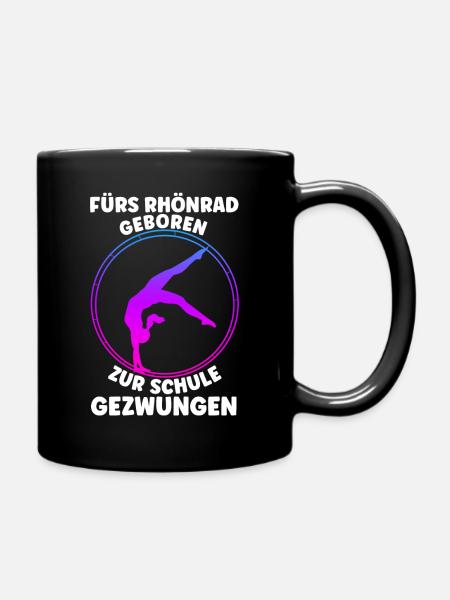 Turnen Rhönrad Gymnsatik Turntrainer Sportverein T - Tasse einfarbig - Schwarz