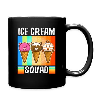 Escouade de crème glacée - Mug uni - noir - Droite