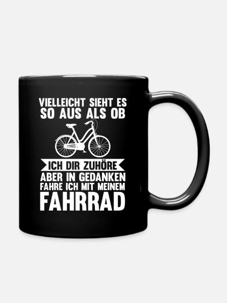 Radfahrer Fahrradfahrer Rad Fahrrad - Tasse einfarbig - Schwarz