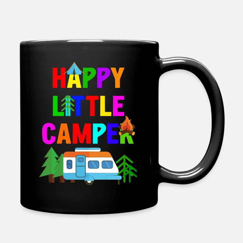 Happy Little Camper Kids Camping Camper Kinder - Tasse einfarbig - Schwarz