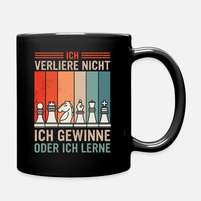 Schach Schachspieler Schachfigur - Tasse einfarbig - Schwarz
