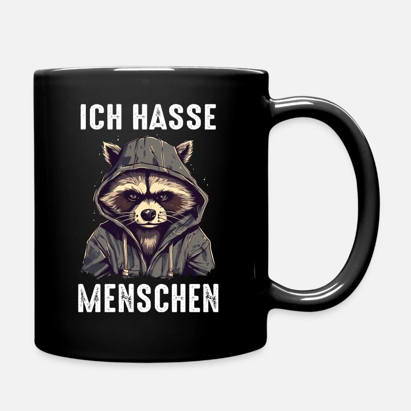 Waschbär Tier Barbados-Waschbär - Tasse einfarbig - Schwarz