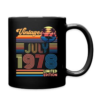 Birthday July 1978. Gift July 1978. - Full Colour Mug - black - Right