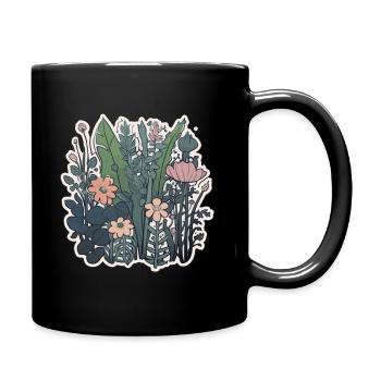 Plants and flowers for nature lovers and gardeners - Full Colour Mug - black - Right