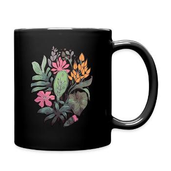 Plants and flowers for nature lovers and gardeners - Full Colour Mug - black - Right