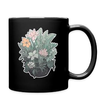 Plants and flowers for nature lovers and gardeners - Full Colour Mug - black - Right