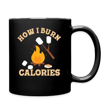 Marshmallow s’mores camping fitness gym workout - Mug uni - noir - Droite