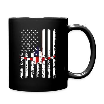 Turnen Turntrainer US Flagge Gymnsatik Design Bode - Tasse einfarbig - Schwarz - Rechts