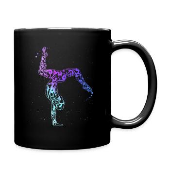 Turnen Gymnsatik Turntrainer Sportverein Geschenk - Tasse einfarbig - Schwarz - Rechts