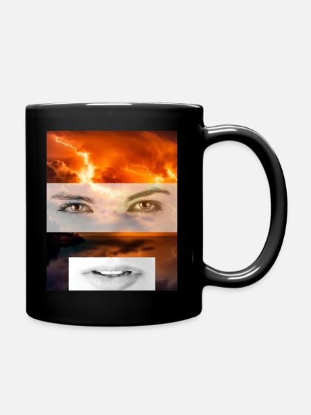 Jeune fille visuelle pour le mauvais temps, - Mug uni - noir