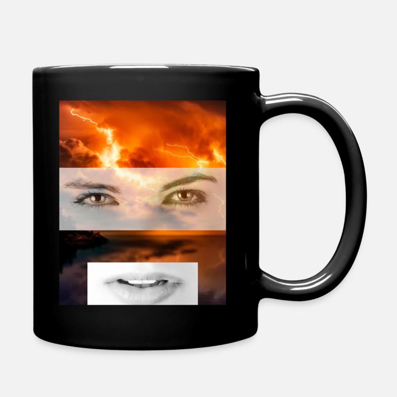 Jeune fille visuelle pour le mauvais temps, - Mug uni - noir