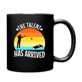 The Talent has arrived cornhole - Full Colour Mug - black - Right