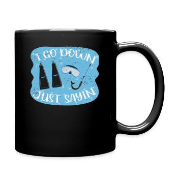 Gerätetauchen Schnorcheln Tauchen Enthusiast - Tasse einfarbig - Schwarz - Rechts