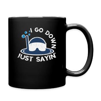 Gerätetauchen Schnorcheln Tauchen Enthusiast - Tasse einfarbig - Schwarz - Rechts