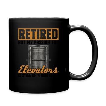 Pensionierter Aufzugstechniker Design Für Einen - Full Colour Mug - black - Right