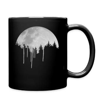 Paint Moon - Tasse einfarbig - Schwarz - Rechts