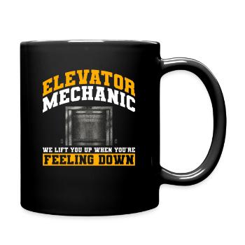 Aufzugsmechaniker-design Für Einen - Full Colour Mug - black - Right
