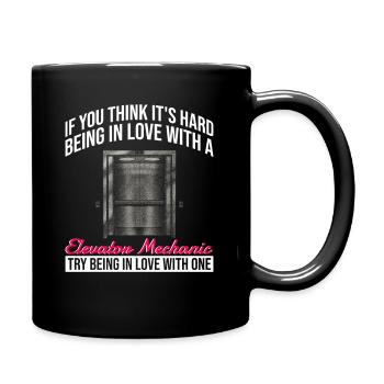 Aufzugsmechaniker-design Für Eine - Tasse einfarbig - Schwarz - Rechts