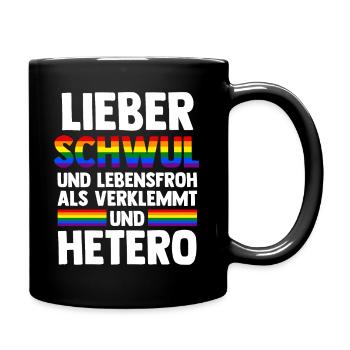 Schullehrerin Lehrerin - Tasse einfarbig - Schwarz - Rechts