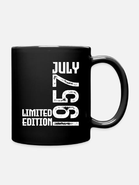 Geschenk Juli 1957. Geburtstag Juli 1957. - Tasse einfarbig - Schwarz